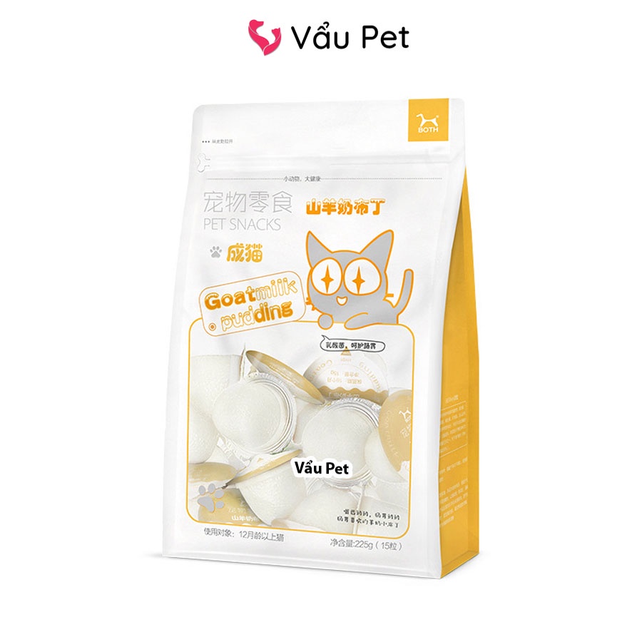 Pudding sữa dê cho mèo giàu đạm thơm ngon - Đồ ăn cho mèo Vẩu Pet Shop