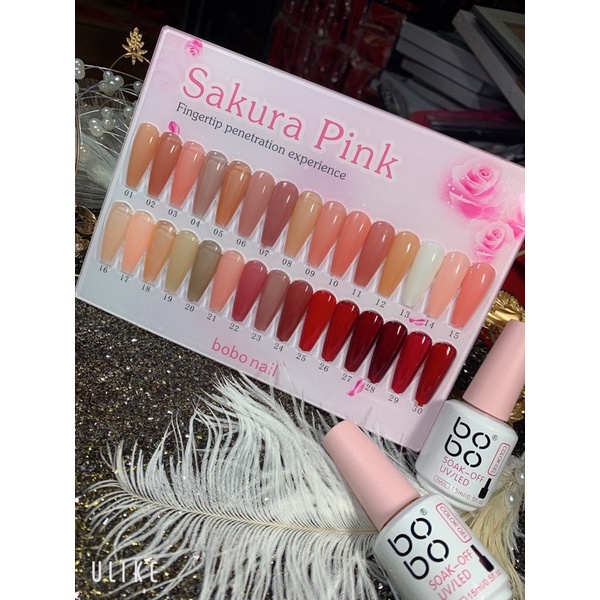 Sơn gel thạch hiệu bo bo chính hãng sakura pink(có bán lẻ)