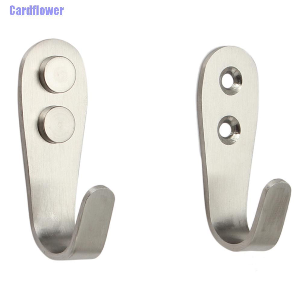 Cardflower  1pcs Door Hook Stainless Kitchen Cabinet Clothes Hanger Organizer Holde