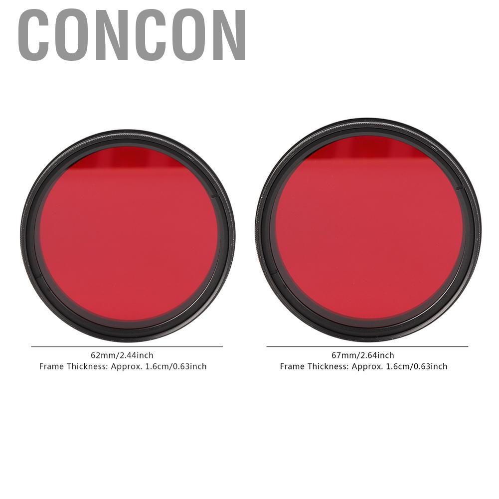 CONCON Adjustable 530nm to 750nm 6 Level Wavelength IR Lens Filter Integrated Practical for Photography Creation