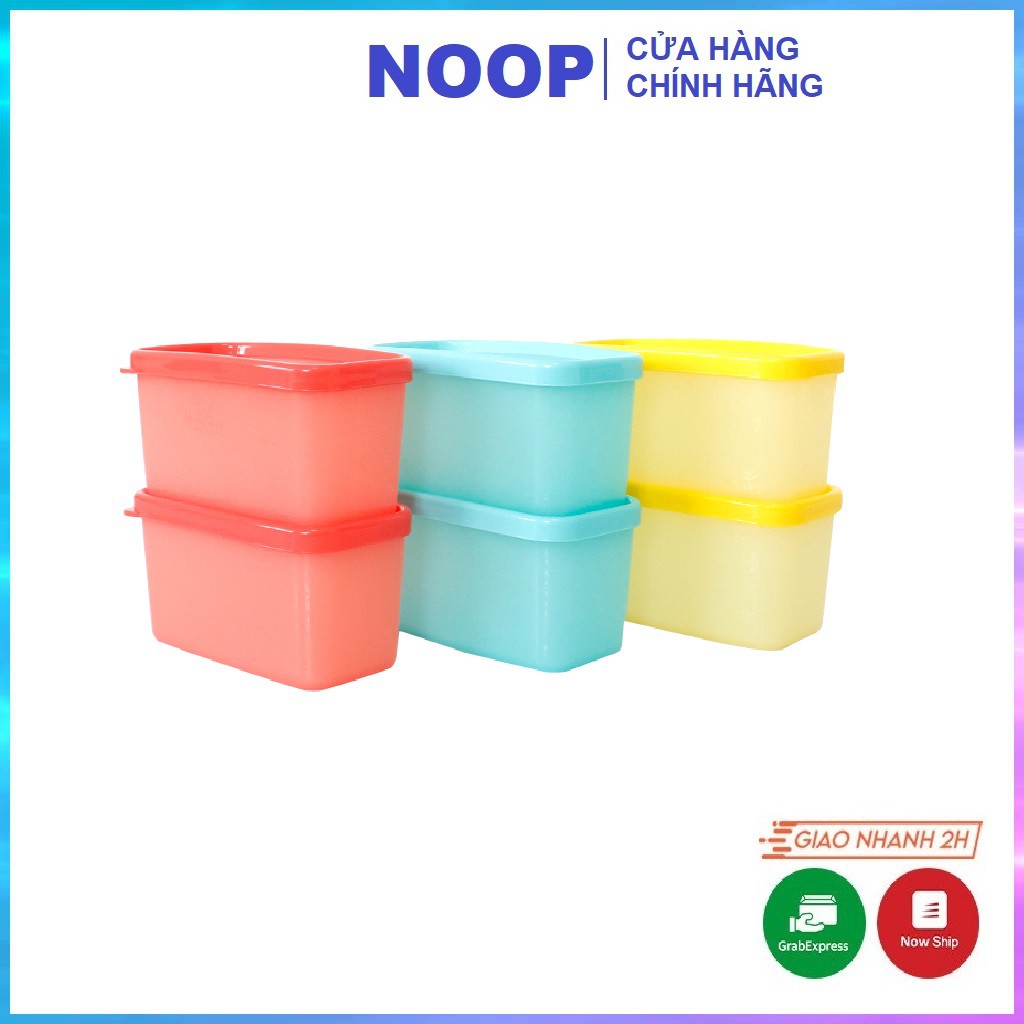 Bộ 6 Hộp Tupperware Ngăn Đông Đựng Đồ Ăn Dặm Cho Bé, Dung Tích 200ml, In Bông Tuyết Chìm TU16