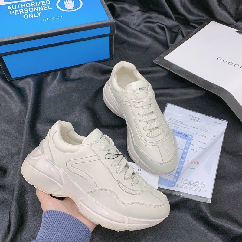 Giày thể thao sneaker guci trơn fullbox bill túi giấy