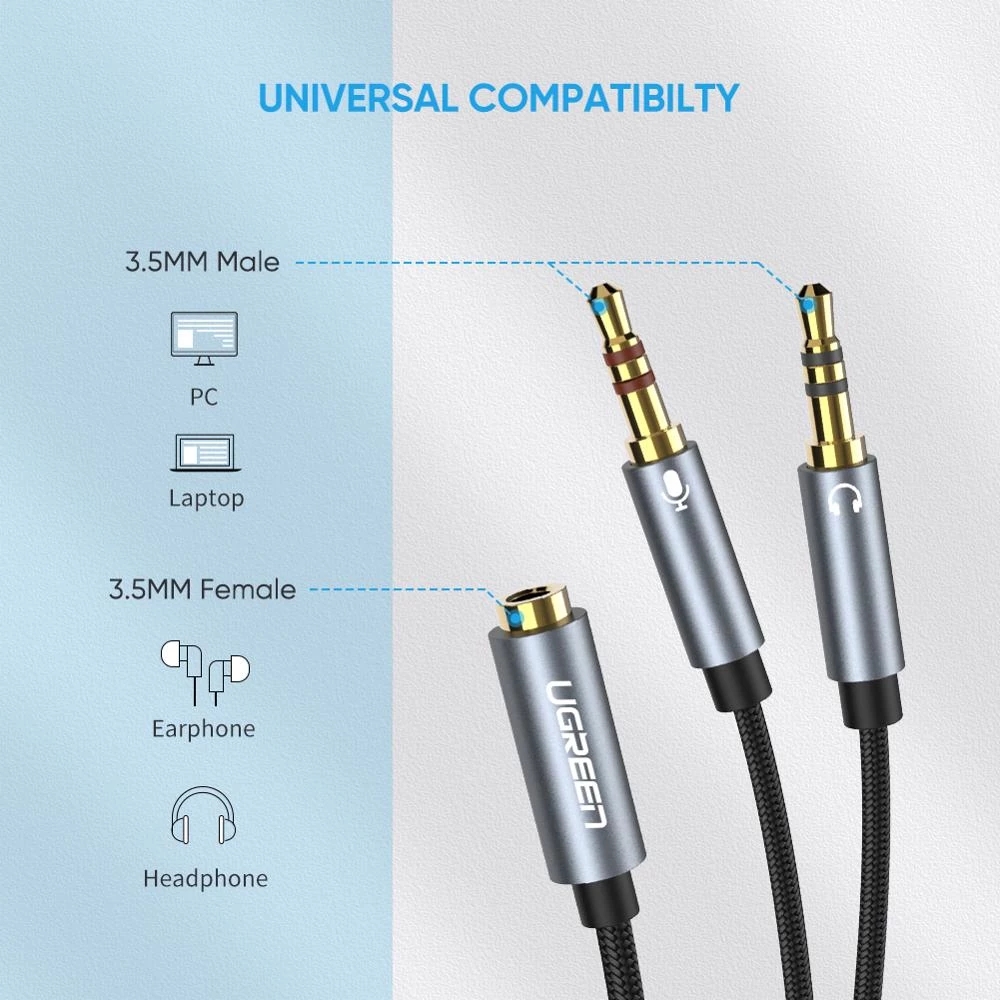 One Đầu Chia Hai Cổng Âm Thanh 3.5mm Cho Điện Thoại Apple Android | BigBuy360 - bigbuy360.vn