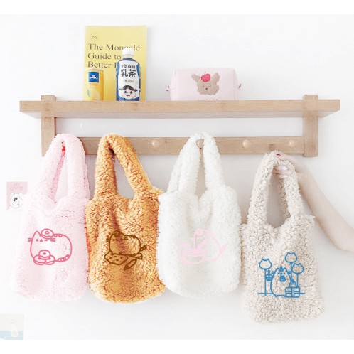tote lông pusheen TTLS14 túi quai xách lông thêu dễ thương hot trend thần tượng hoạt hình idol