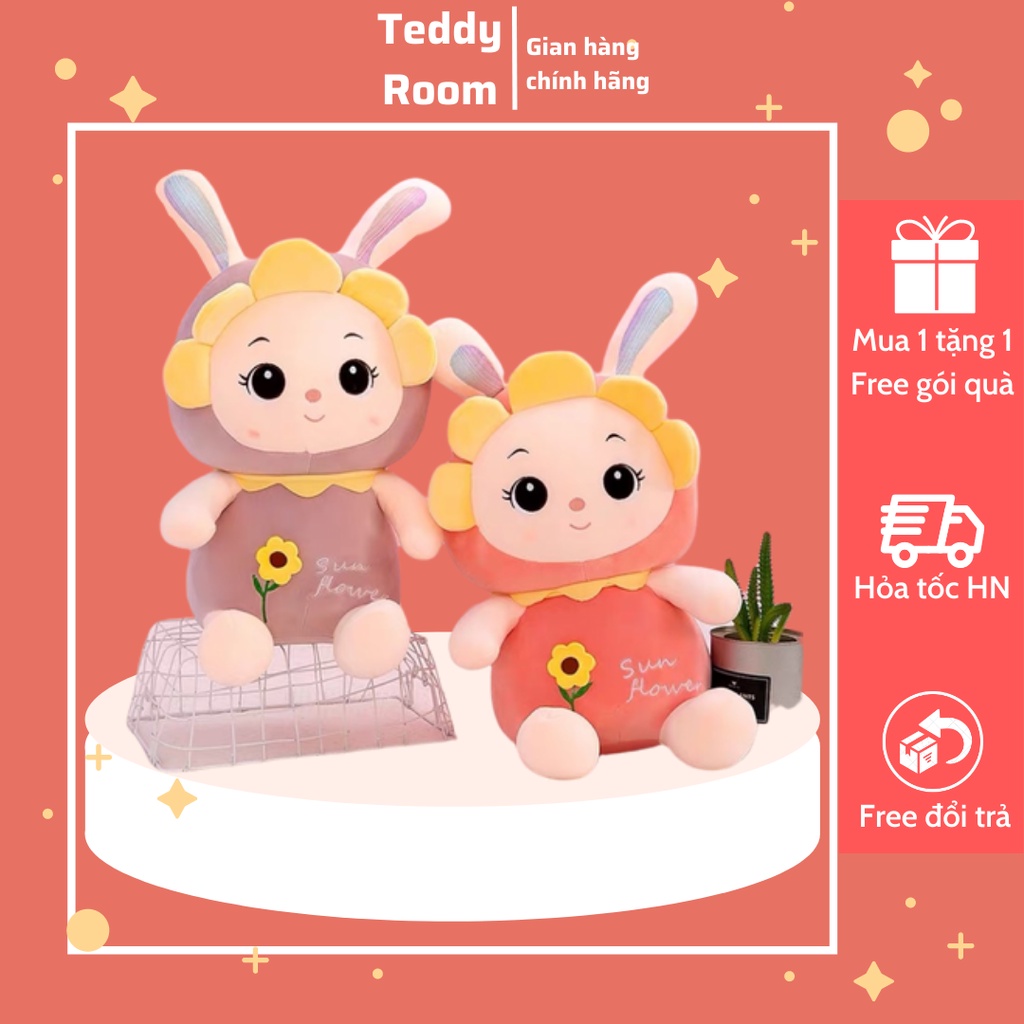 Gấu bông Thỏ hoa cao cấp Teddyroom