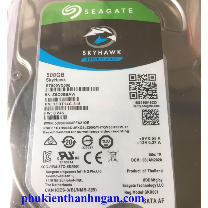 Ổ Cứng HDD 500G SEAGATE Chuyên Camera - Seagate 500G - HDD 500G