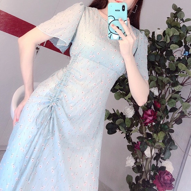 Đầm dây rút tay loe (hình thật+video) | BigBuy360 - bigbuy360.vn