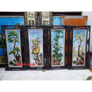 Tranh đính đá tứ quý khổ lớn đẹp 164x1m