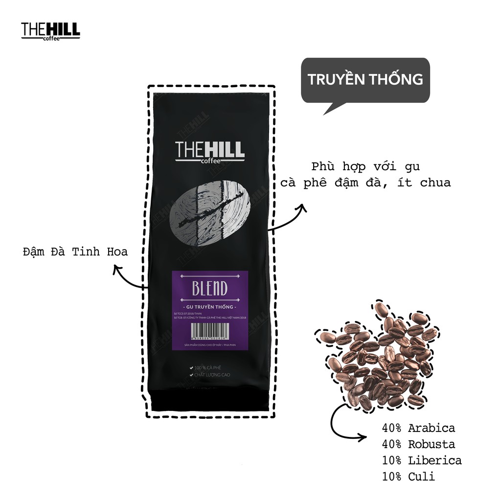 Cà Phê The Hill Blend – Gu Truyền Thống 1 500g