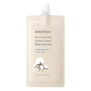 Sữa tắm hương nước hoa innisfree My Perfumed Body Cotton Flower Cleanser 20ml