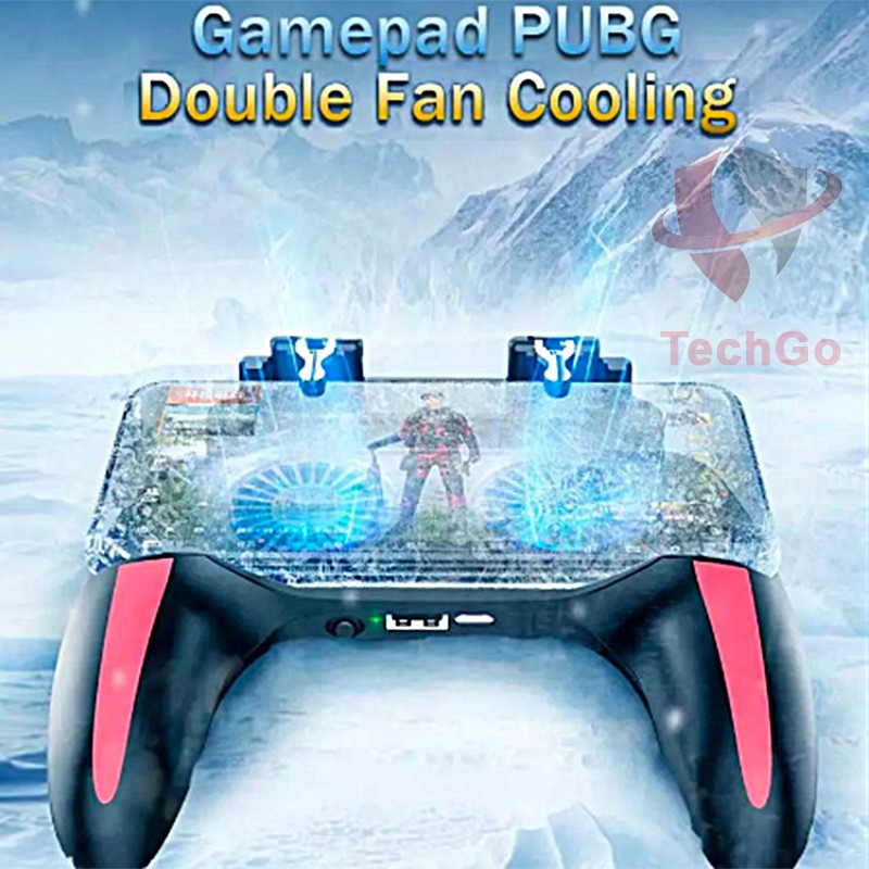 [Mã SKAMCLU9 giảm 10% đơn 100K] Tay cầm chơi game PUBG/FF/ROS Double Fan tích hợp sạc dự phòng 5000mAh H10