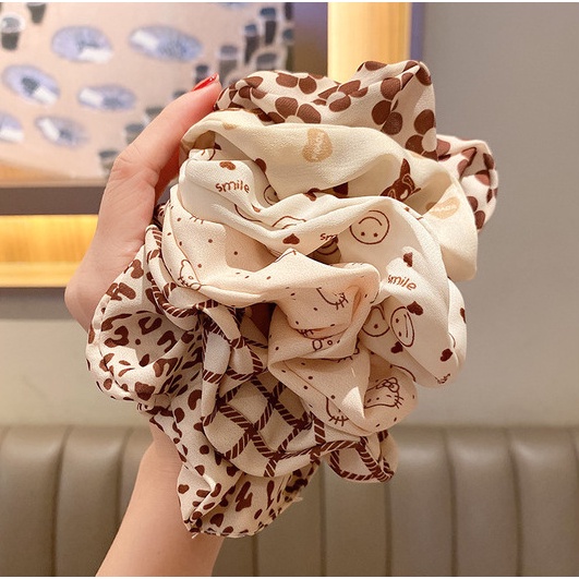 RẺ VÔ ĐỊCH  1 CHIẾC DÂY BUỘC TÓC CRUNCHIES HỌA TIẾT DỄ THƯƠNG PHONG CÁCH HÀN QUỐC