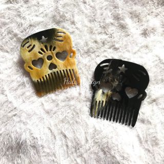 Lược sừng chạm hình đầu lâu độc đáo, lược bỏ túi, lược sừng trâu, lược chạm khắc thủ công