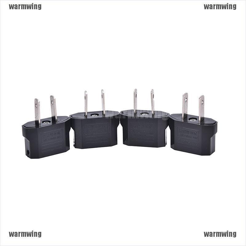 Set 4 Phích Cắm Điện Chuyển Đổi EU Sang US USA Tiện Dụng Khi Đi Du Lịch
