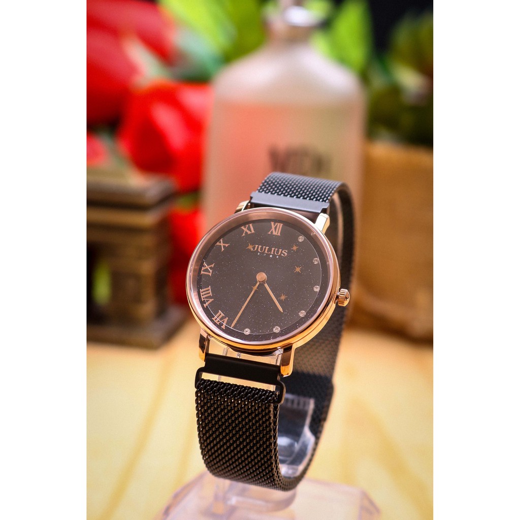 Đồng hồ nữ JS-037C kính sapphire dây nam châm Julius Hàn Quốc