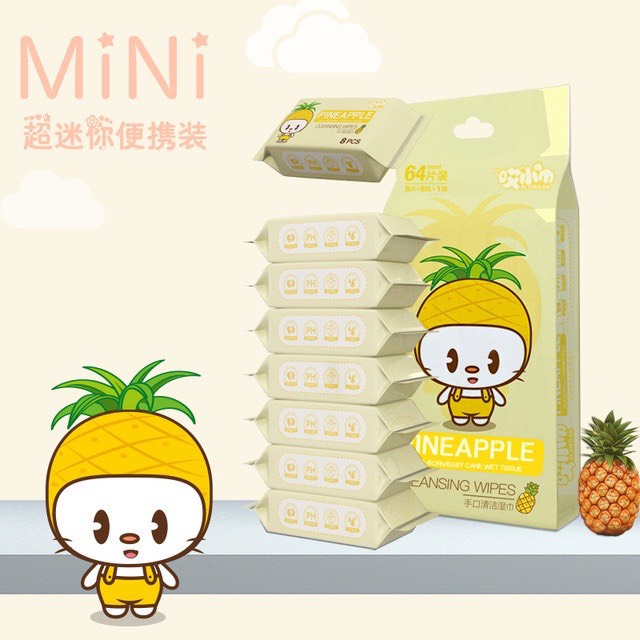 Khăn Ướt Mini Bỏ Túi, Giấy Ướt Mini Bỏ Túi Tiện Lợi, Dễ Sử Dụng