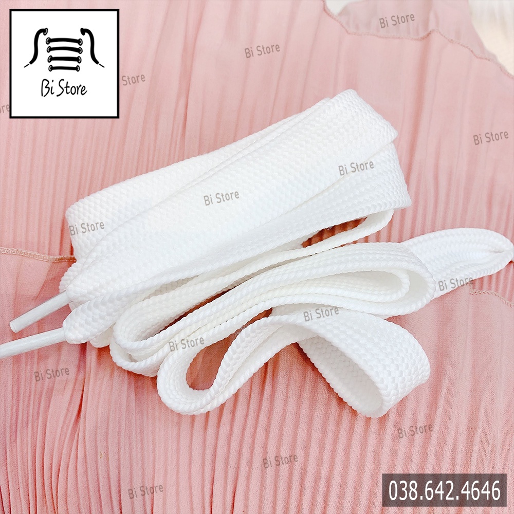 Dây giày dẹt bản to đen trắng rộng 2,2cm, dài 120cm - Dây giày  loại 1 dày dặn