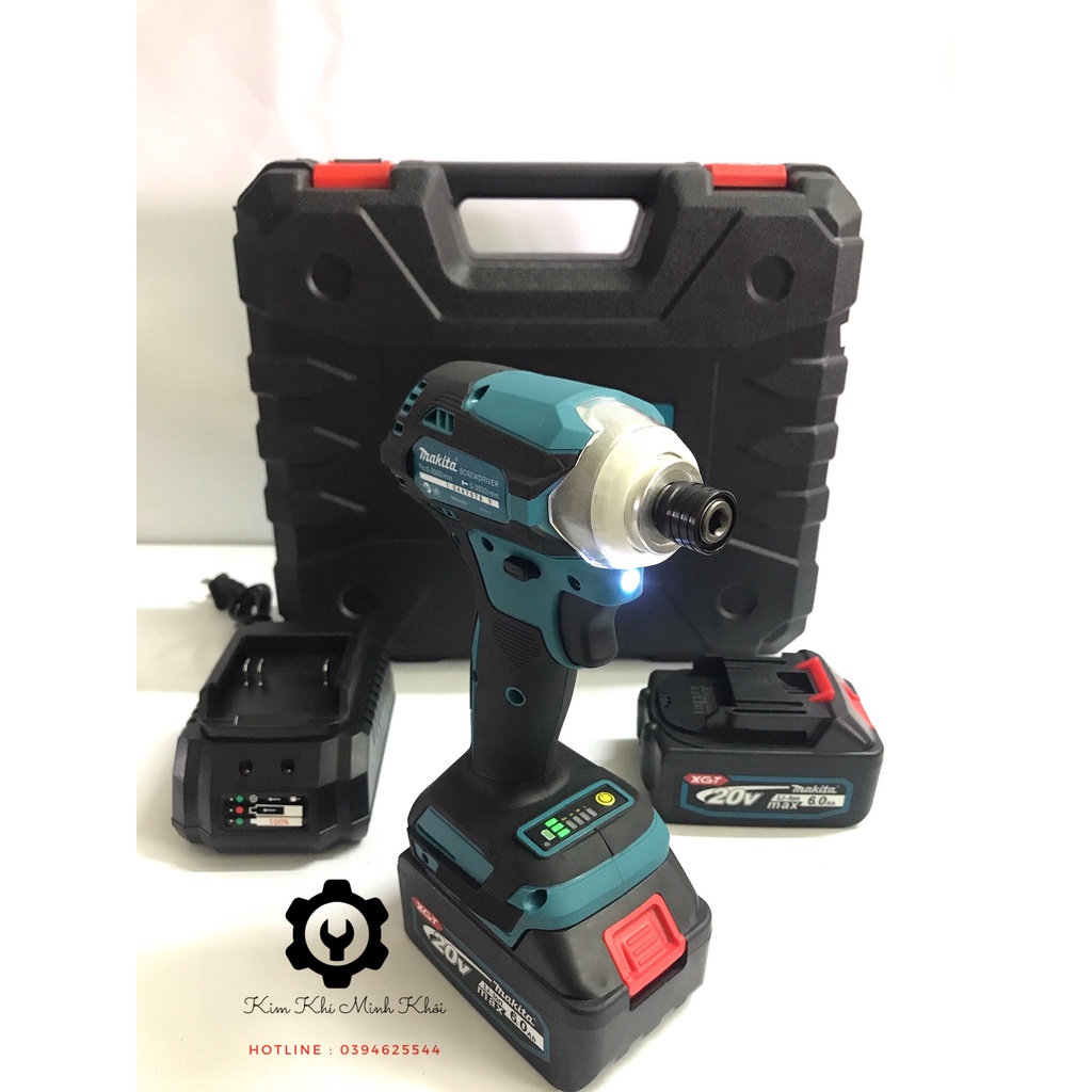 [sịn] Máy chuyên bắn vít 20V, máy bắn vít pin Makita hàng cao cấp, Pin 6AH