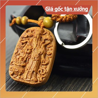 Móc khóa gỗ khắc Thần Tài