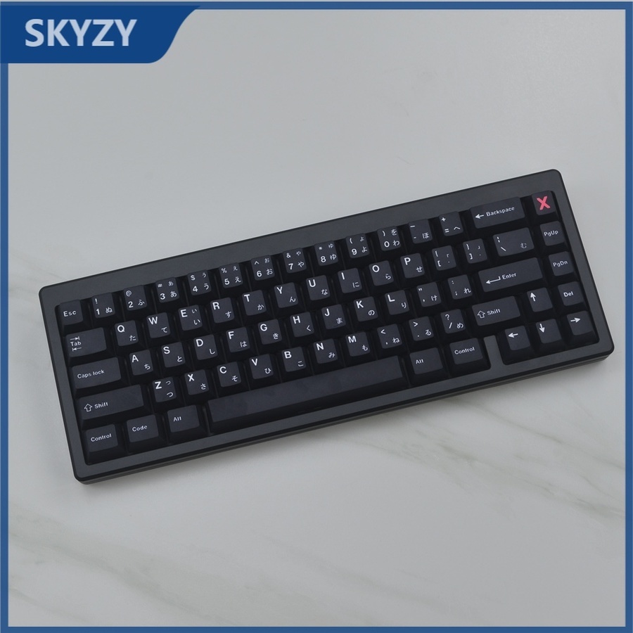 129 Phím GMK màu đen tối giản Keycaps Cherry Profile Nhật Bản PBT Dye Sub Bàn phím cơ Keycaps