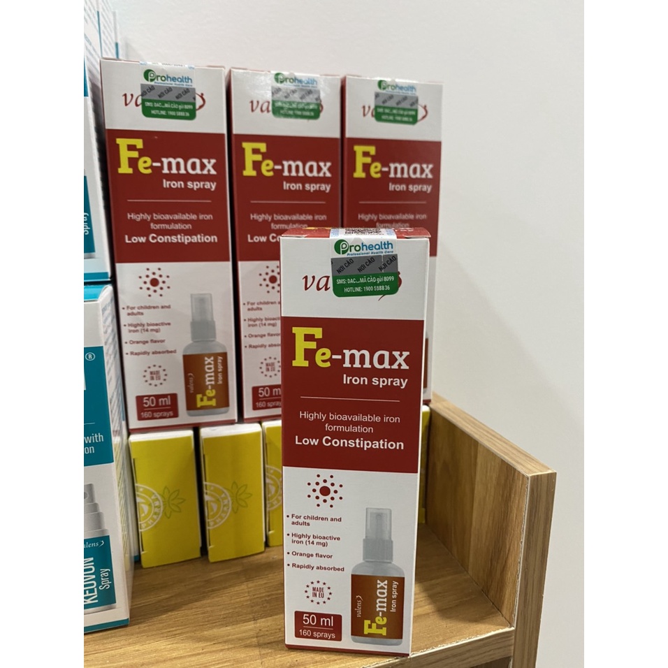 Sắt dạng xịt Fe Max iron spray bổ sung Sắt, Giúp hấp thụ nhanh, giảm nguy cơ thiếu máu