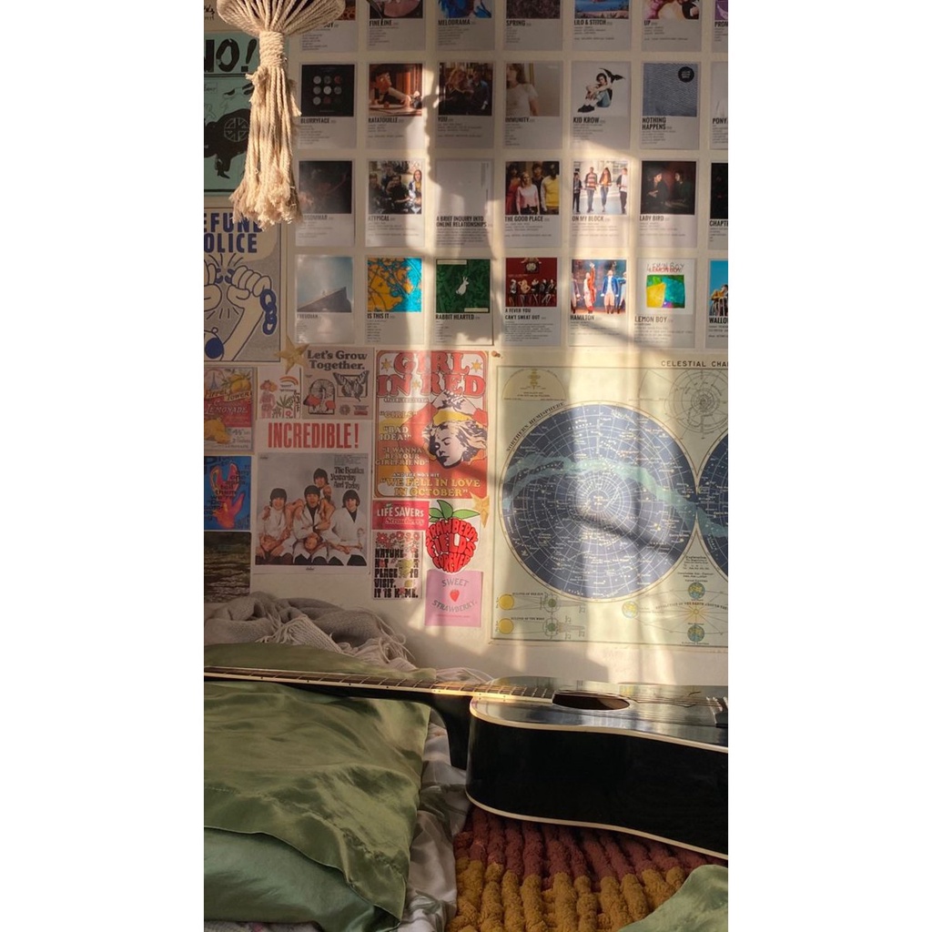 In Poster Decal Dán Tường, Có Keo Sẵn Theo Yêu Cầu.