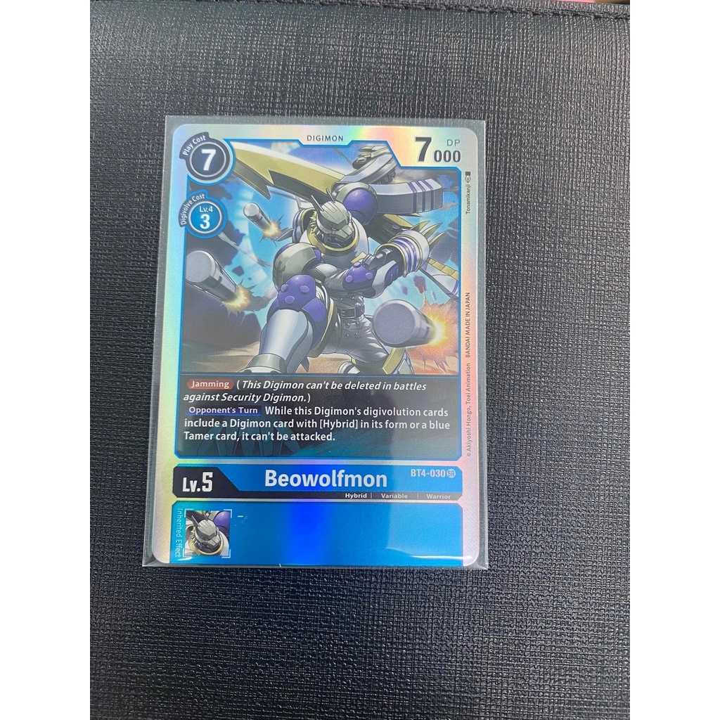 Thẻ bài Digimon card MirageGaogamon,Dandevimon, Aldamon, Beowolfmon, Nidhoggmon, Lilamon-BT4- SR-ENG
