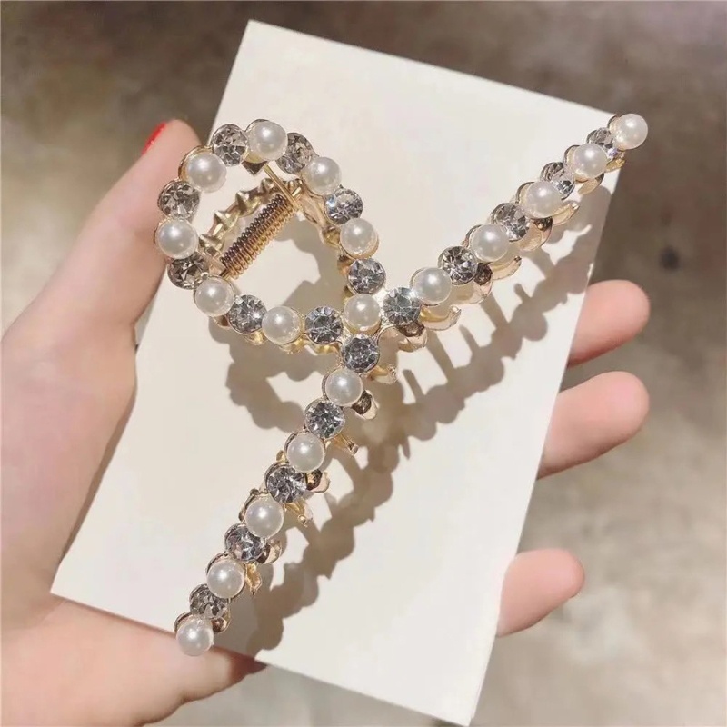 Set 4 Kẹp Tóc Càng Cua Lớn Bằng Kim Loại Chống Trượt Thời Trang