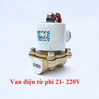 Van điện từ UNID - phi 21, dùng điện 220V hoặc 24v - Van đóng khi cắt nguồn điện