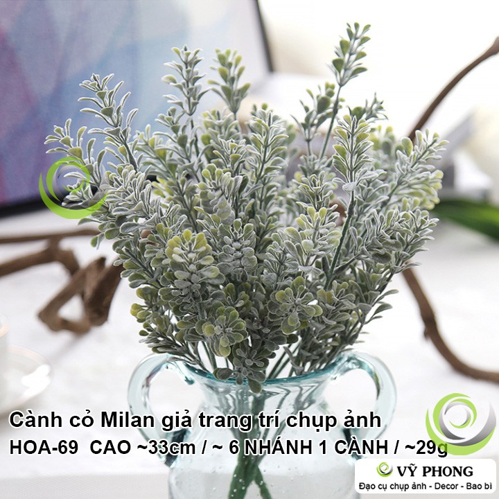 CÀNH CỎ MILAN TRANG TRÍ ĐÁM CƯỚI CHỤP HÌNH ĐẠO CỤ CHỤP ẢNH SẢN PHẨM INS HOA-69