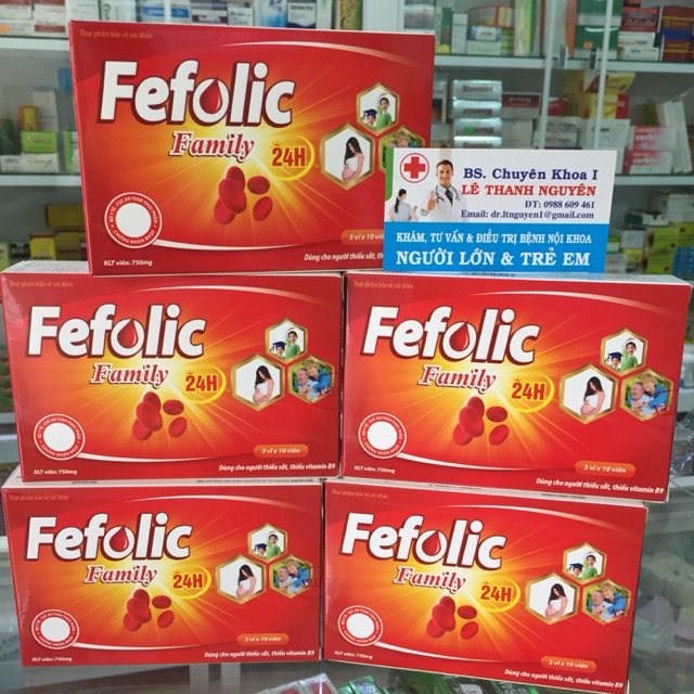 ✅ Fefolic family-viên uống bổ sung Sắt,acid folic