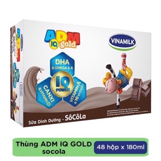 Thùng 48 hộp sữa dinh dưỡng vinamilk adm hương socola 180ml
