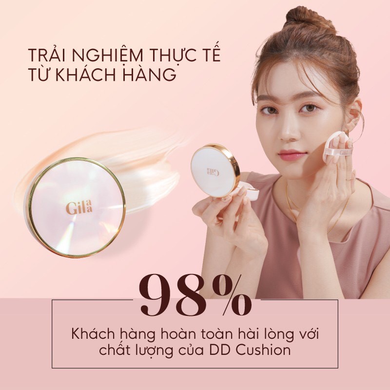 [TẶNG MẶT NẠ NHAU THAI CỪU] Phấn nước Gilaa Long Wear DD Cushion