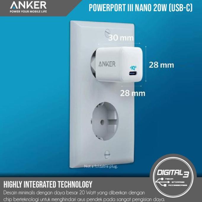 Anker Powerport Iii Nano Pd Power Delivery 20watt 20w Power Iq 3.0