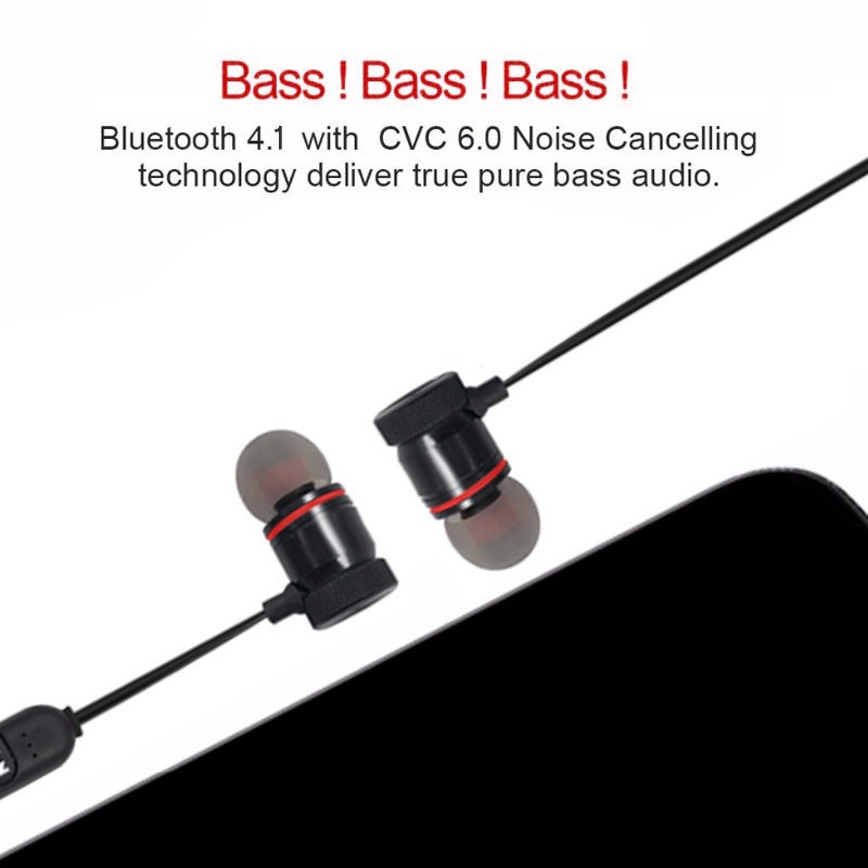 Tai nghe bluetooth không dây đeo cổ có nam châm và mic