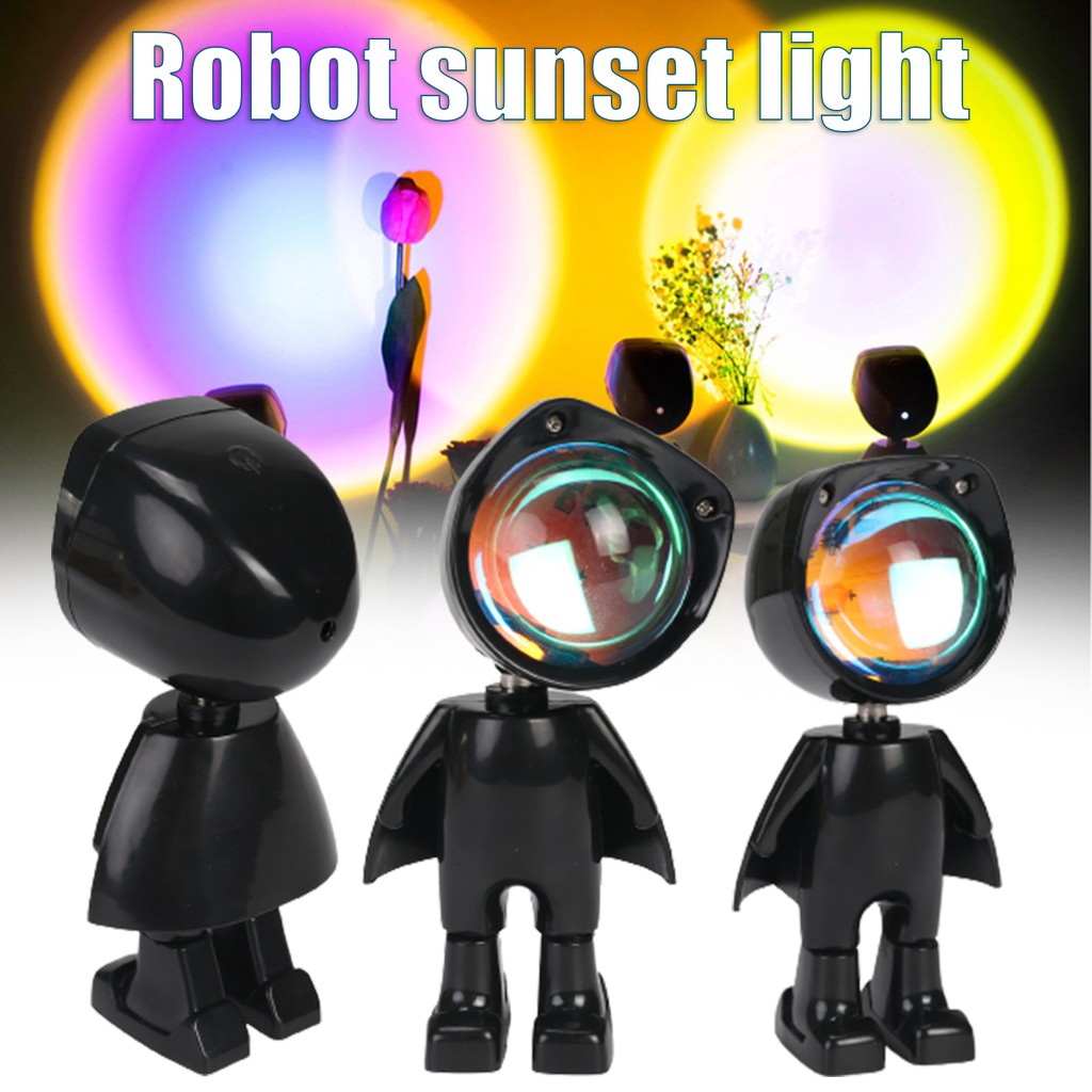 Đèn Led Chiếu Ánh Hoàng Hôn/Cầu Vồng/Mặt Trời Hình Dạng Robot