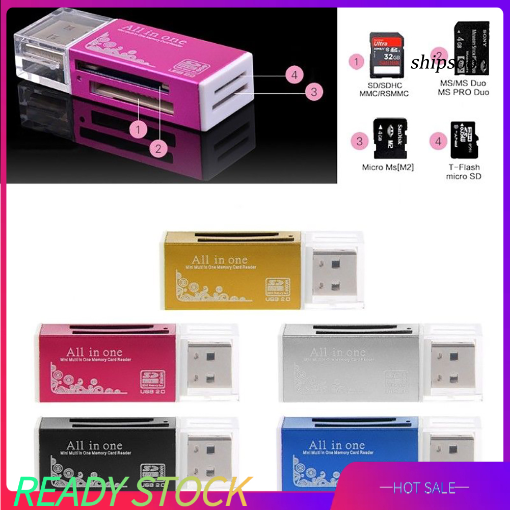 Đầu Đọc Thẻ Nhớ Usb 2.0 Cho Sd / Sdhc Mmc Tf Ms M2 | BigBuy360 - bigbuy360.vn