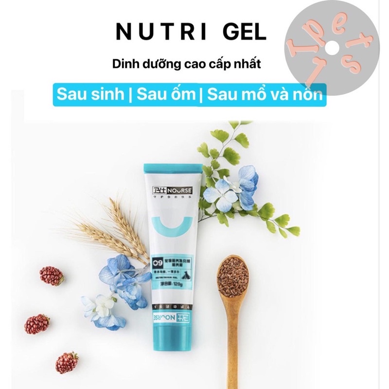 Gel dinh dưỡng NOURSE 09 22 cho mèo kén ăn, búi lông, dưỡng lông - tuýp 120gr