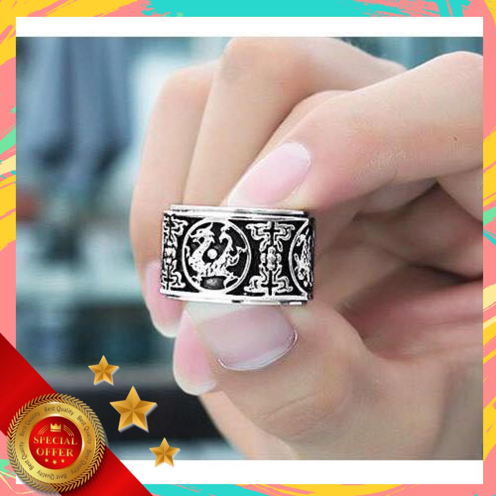 [Giá hạt RẺ] Nhẫn Tứ Linh - Thiên hòa địa lợi (tặng kèm hộp sang trọng)