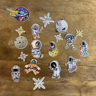 Sticker/Patch vải SPACE OUT dùng ủi/là trang trí cho quần áo, mũ nón, phụ kiện, túi xách, balo ...v