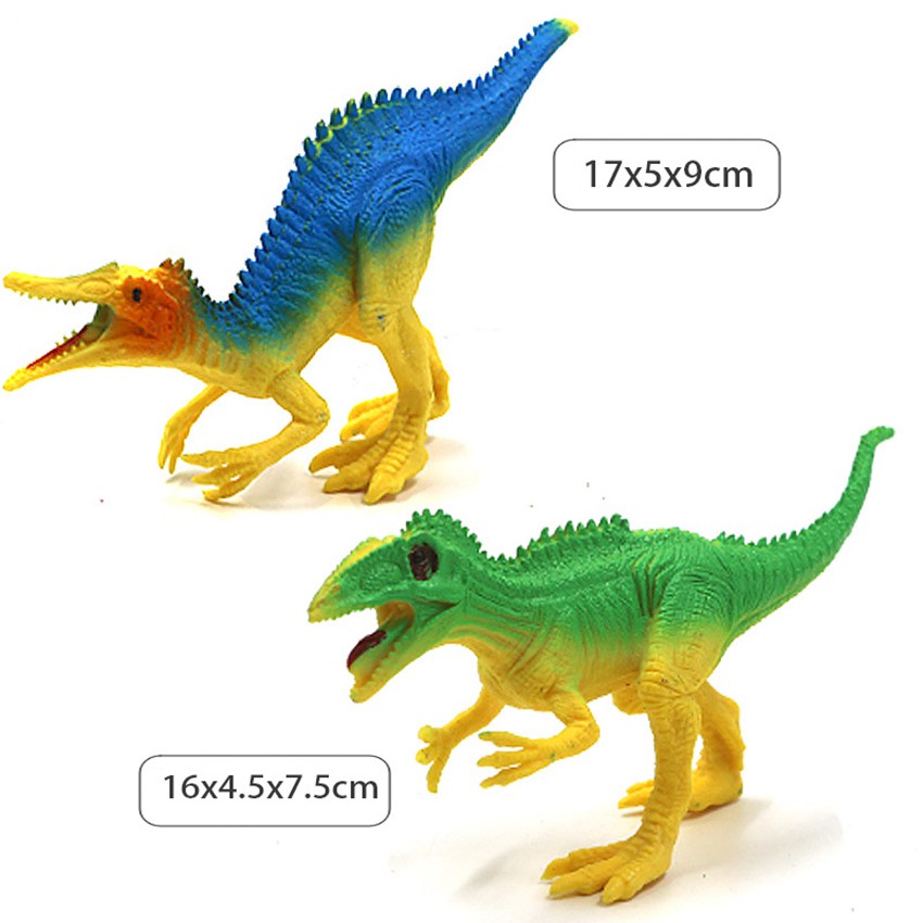 Đồ chơi 6 mô hình Khủng Long kỉ Jura World (Size lớn 6x17 cm) New4all Dinosaur nhựa PVC an toàn cho bé 3 tuổi