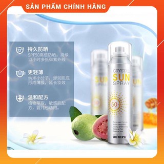 Kem chống nắng dạng xịt  crystal Sun play spf 50PA++