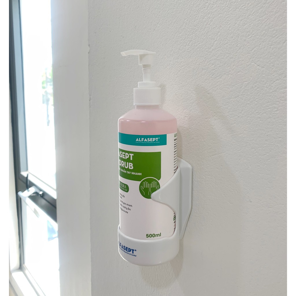 Giá treo tường chai nước rửa tay, giá đựng chai nước rửa tay gắn tường ALFASEPT - Nhựa Plastic | BigBuy360 - bigbuy360.vn