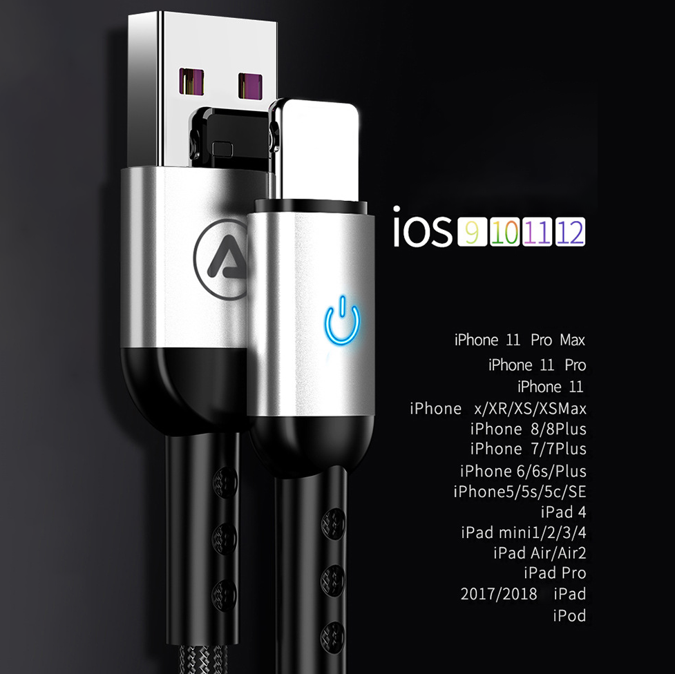 Cáp Sạc Thông Minh 2A Cho IP12 11 Pro Max