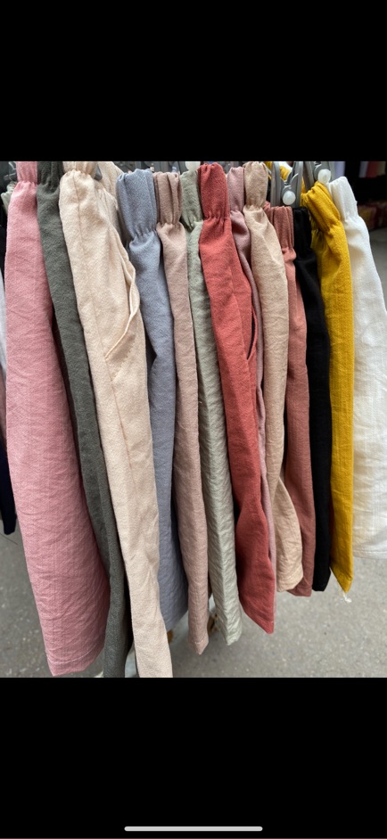 Quần sooc cạp chun chất đũi - ảnh thật | BigBuy360 - bigbuy360.vn