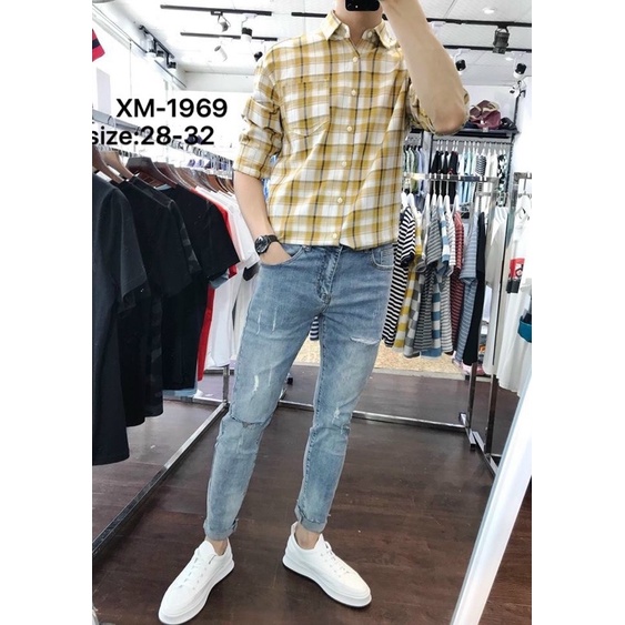 QUẦN  JEAN NAM THỜI TRANG CAO CẤP, SANG TRỌNG, LỊCH LÃM MẪU MÃ MỚI NHẤT VS07 N&C SHOP | BigBuy360 - bigbuy360.vn