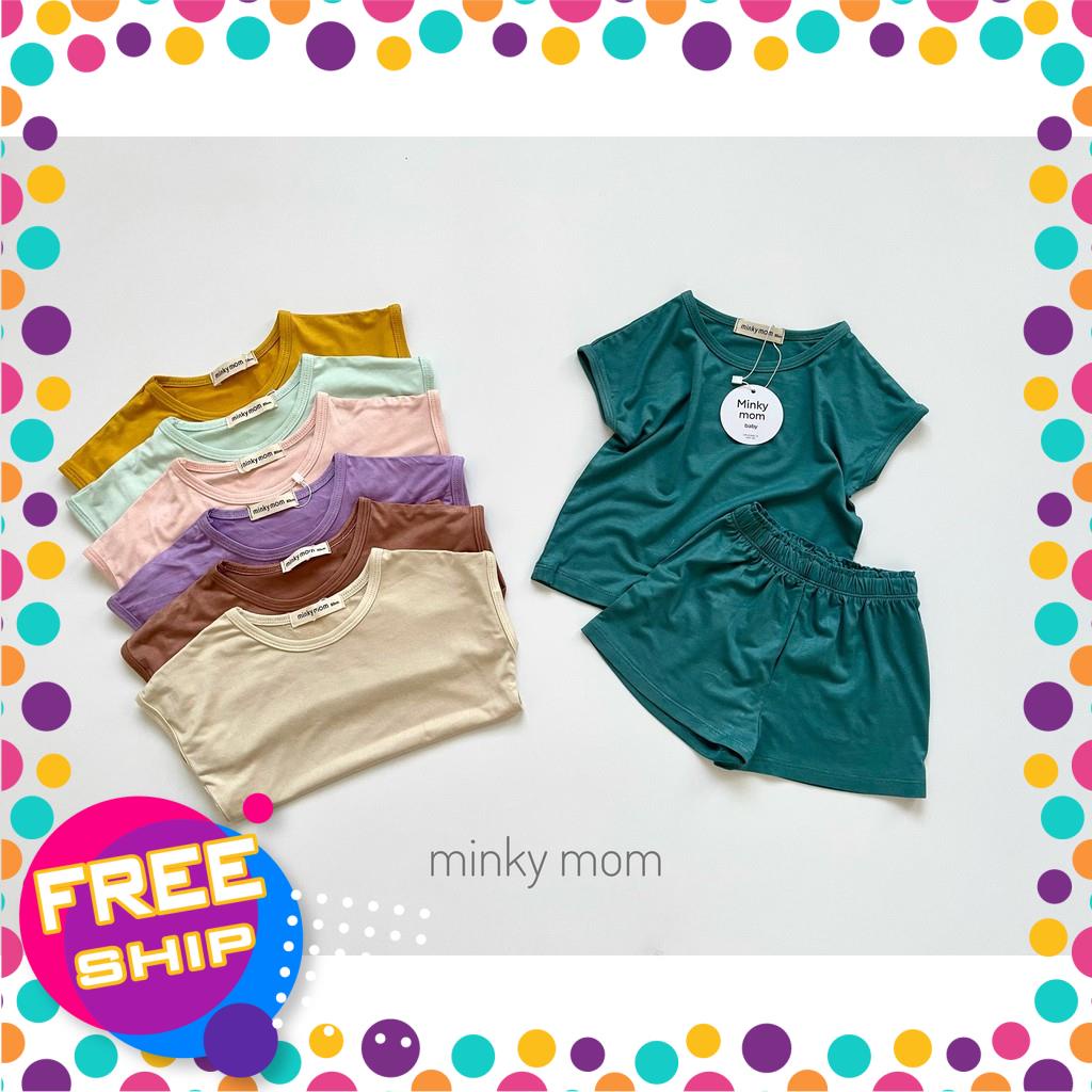 [8 - 20kg] Bộ thun lạnh minky mom màu vintage chuẩn đẹp