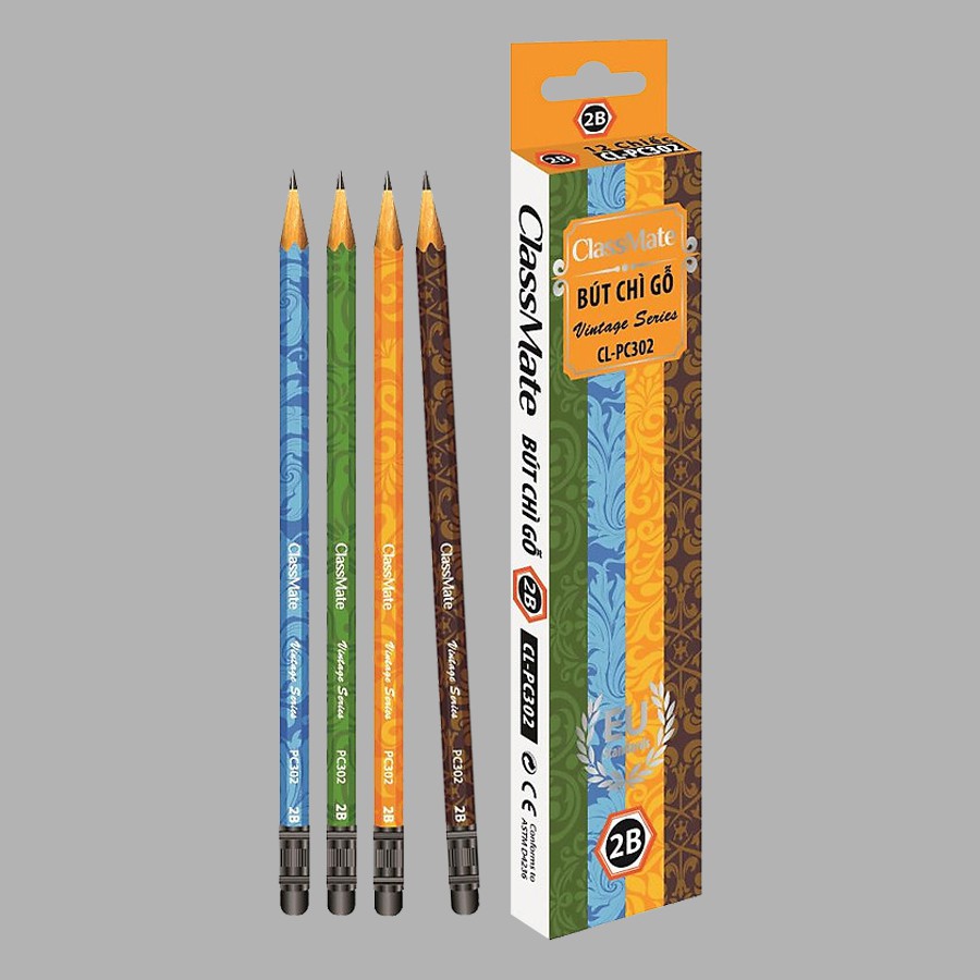 Bút chì gỗ có tẩy Class Mate 2B CL-PC302