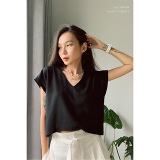 Áo Linen- Áo Cổ tim- Mẫu Basic-Chất Linen