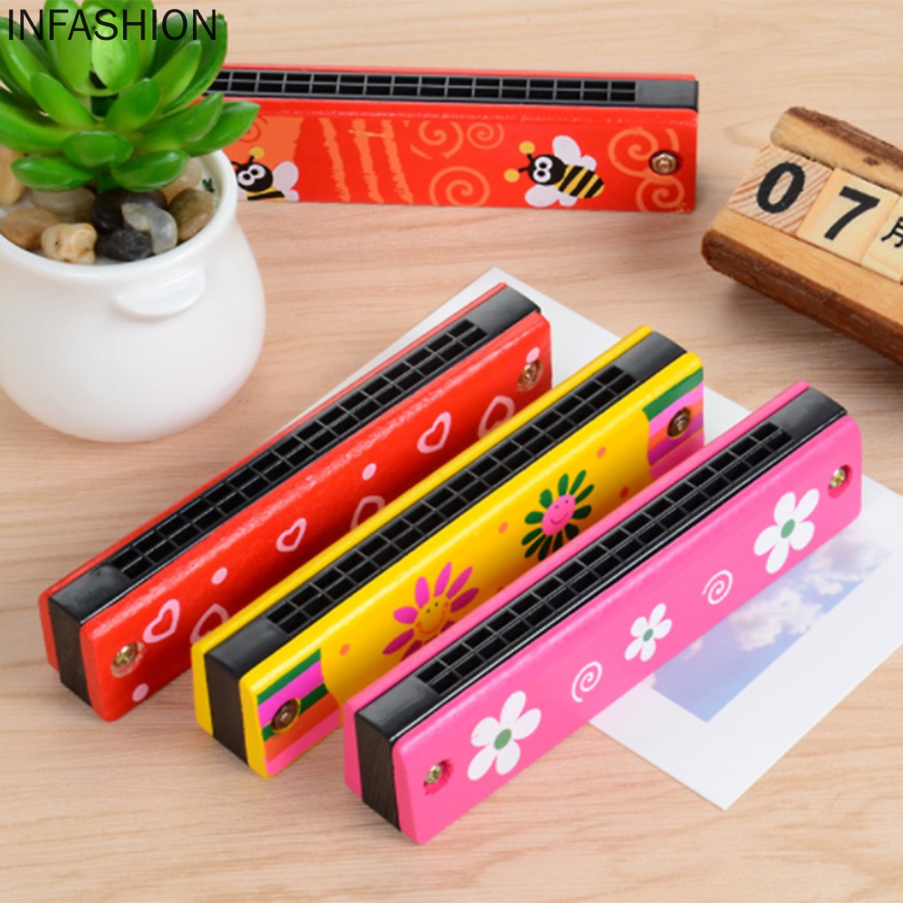 Kèn harmonica cao cấp đồ chơi thiết kế 16 lỗ cho âm thanh vui nhộn cho bé